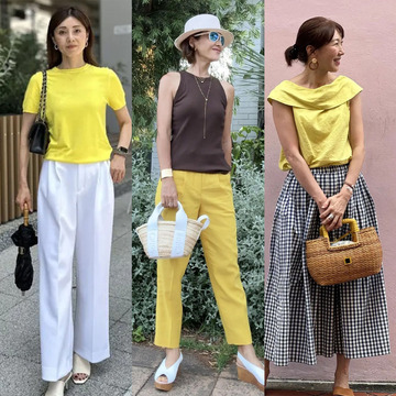50代夏のおしゃれには「イエロー」を投入！派手になりすぎず、ヘルシーでポジティブな印象に
