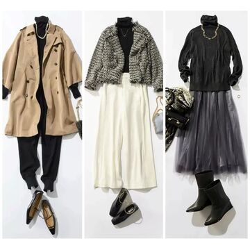 上品にあか抜ける「50代の黒タートル」冬の洗練スタイル8選