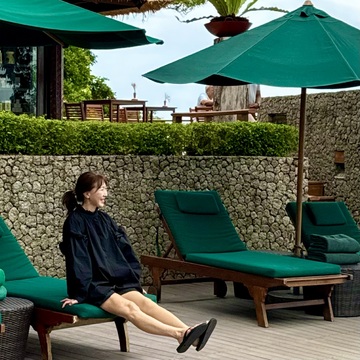 【2泊３日旅コーデ】2日目はオールインワン ラッシュガード→UNIQLOワンピース