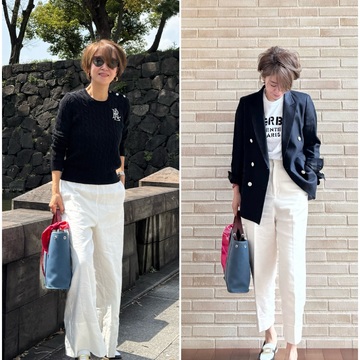 春夏に映える♪ホワイトパンツコーデ