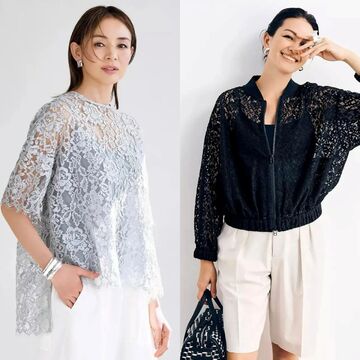 50代の肌見せは、清潔感と涼しさをまとう「大人のレース」を選びたい