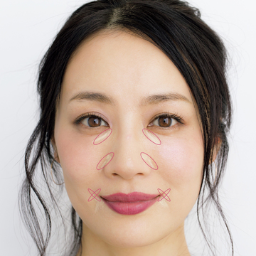 面じゃなく線で消す！　顔の3大悩みは同じ色味のコンシーラーで【リフトアップメイク】