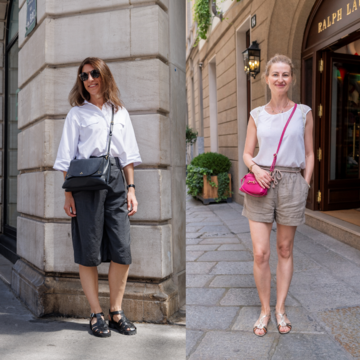 50代、潔いショートパンツで猛暑をおしゃれに乗り切る！【パリ・ミラノマダムのおしゃれSNAP 2025夏vol.8】