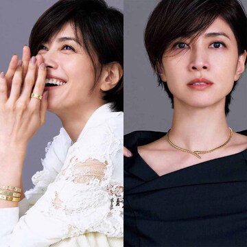 【内田有紀×秋服に映えるゴールドジュエリー6選】華やかな光が、大人の輪郭を引き締める