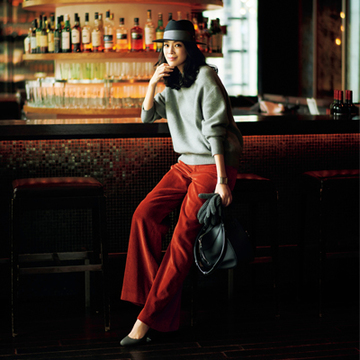 【Day1-7】年末ディナー、忘年会もパンツで！ 冬のパンツスタイル７【冬の洗練パンツ30days】