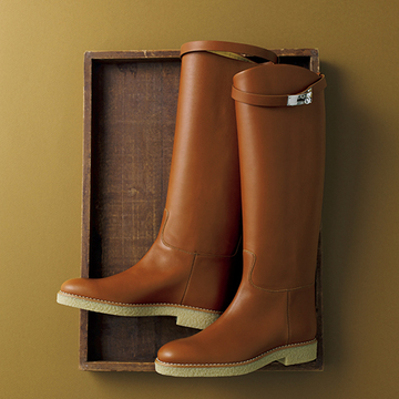 【冬仕様のおしゃれ小物2選】エルメスのロングブーツとサンローランのショルダーバッグ