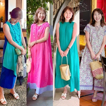 きれい色を楽しむ夏のワンピース