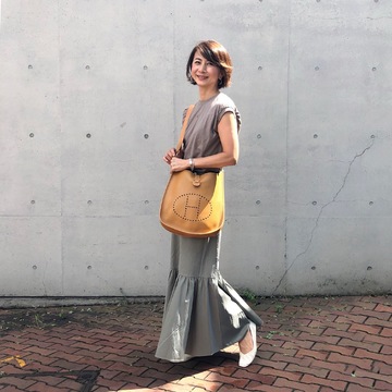 秋色コーデで偶然の双子コーデ