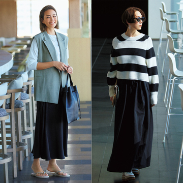 【辛口な黒スカートコーデ6選】甘さ控えめでモードな雰囲気を演出