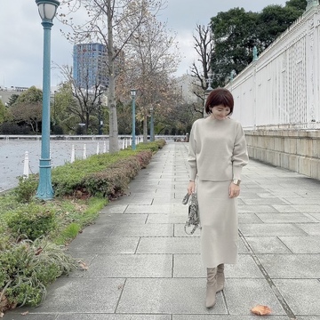 便利なプチプラ ニットセットアップ