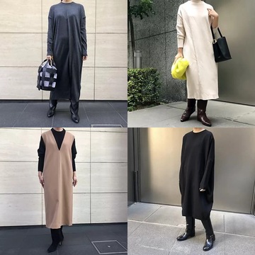 【50代 ファッション】大人に似合う『冬の着映えワンピース』15選