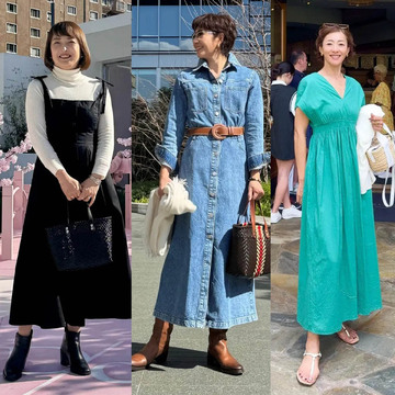 【50代のワンピースコーデ5選】シックにも華やかにも楽しめる！春のお出かけに着たいワンピース