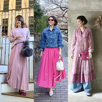 ピンクコーデ色々と乙女パフェ。