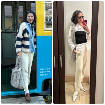 人気のニットパンツで大人コーデ