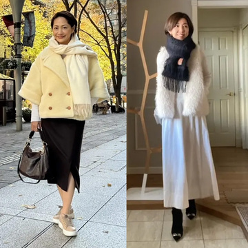 【ショートヘアと巻物のおしゃれな関係③】冬の着こなしを格上げ！エクラ華組の巻物スタイルを拝見