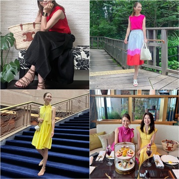 50代,40代「夏のカラーファッション」 〜#chieのstyling vol.22〜