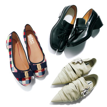 【欲しいのはコーデが決まる「3足」の靴】進化系ローファー・グラフィック柄・きれい色フラットを春の相棒に