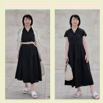 GUで大人可愛いを叶える🎵ティアードワンピース