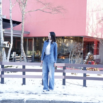 【50代デニム】真冬のお出掛けコーデ