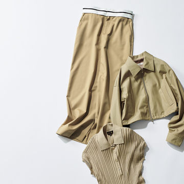 【甘くないのに華があるドライなベージュ】柔らかなパステルを受け止める！辛口なベージュアイテム3選