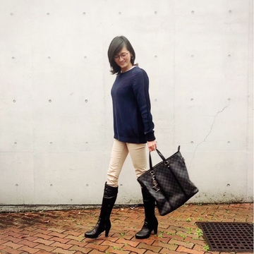 あったかニットのカジュアルコーデ