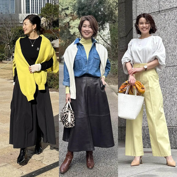 コーディネートのアクセントに活躍！50代が今季取り入れている「イエローアイテム」5選