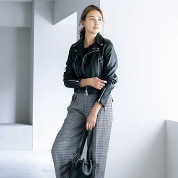 秋の大本命！「チェック柄の腰高タックパンツ」で気になるおなかまわりもカバー