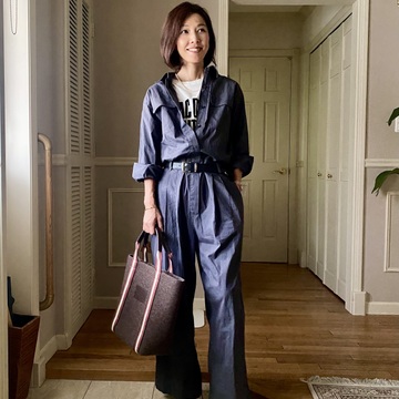 アラフィーのオールインワンコーデ