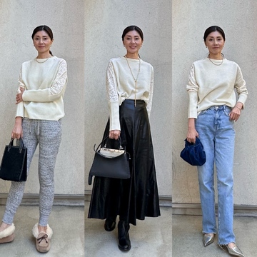 『Room no.8 for E by eclat』のレース切り替えニットをセルフスタイリングしてみました！