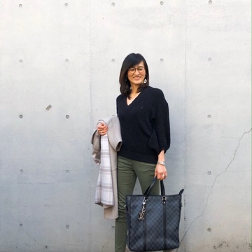 春ニットでお出かけ