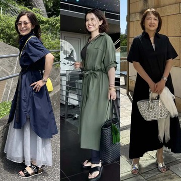 【50代のワンピースコーデ5選】シンプルになりすぎない！レイヤード＆小物使いでこなれ感アップ