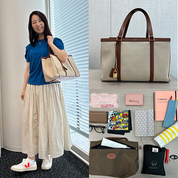 【働くアラフィーのバッグと中身】Vol.1 モータージャーナリストが愛用するトートバッグ