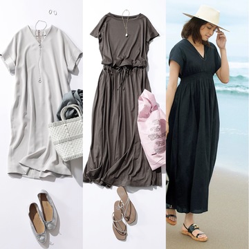 【50代 ワンピース】さらっと着られる「夏の涼感ワンピース」15選
