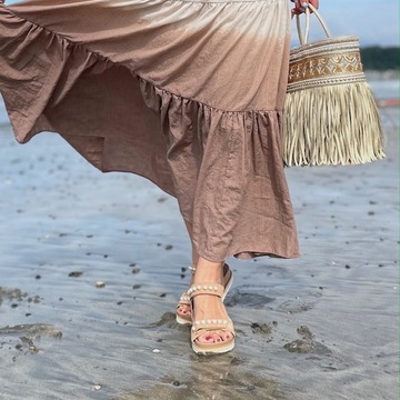 体に優しい「フラットサンダル」で、海散歩♪