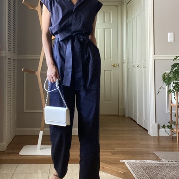 爽やかネイビーのオールインワン