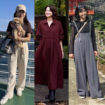 【50代の秋旅コーデ5選】動きやすくて移動も楽ちん！グレーやベージューなど秋らしい色合いを取り入れて季節感もプラス