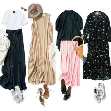 50代の着るだけでおしゃれ見え！「とろみパンツ」と「揺れワンピース」でつくる夏のお手本コーデ集