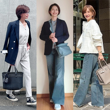 カジュアル過ぎず上品に！50代が履きたい「スニーカー」コーデ3選