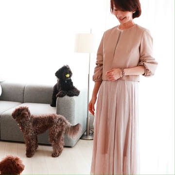 ホイップベージュ✖️ピンクベージュでワントーンコーデ