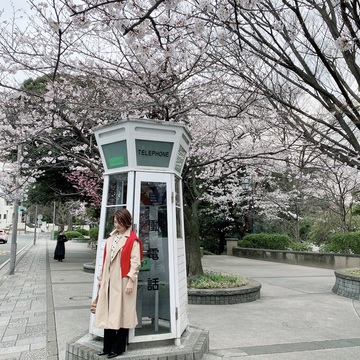ドット柄ブラウスでバースデーランチへ♪