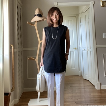 夏黒　ATONロングノースリーブT