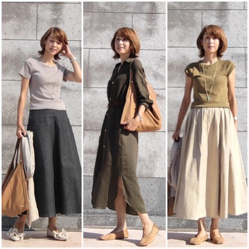 秋色×夏素材で秋を演出！季節先取りおしゃれを楽しんでます♡