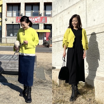 大好きなイエローニットとGUアイテム2Style