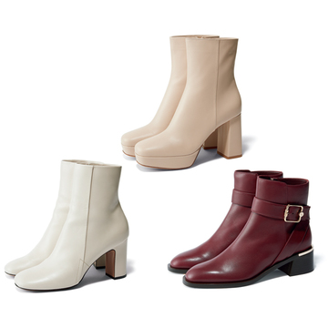 ショートブーツは白・ベージュ・ボルドーでレディ感をプラス【着こなしの鮮度が上がるブーツ】