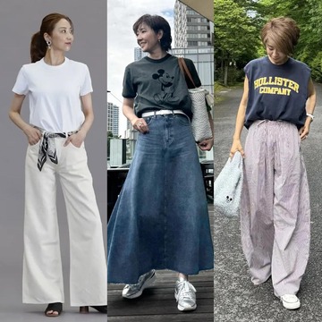 【おしゃれな50代のTシャツコーデ5選】シンプルになりすぎない工夫も！一枚でサマになる大人の着こなし