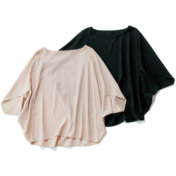 【ガリャルダガランテ真夏のベストワードローブ】ポンチョブラウス＆シンプルカットソー