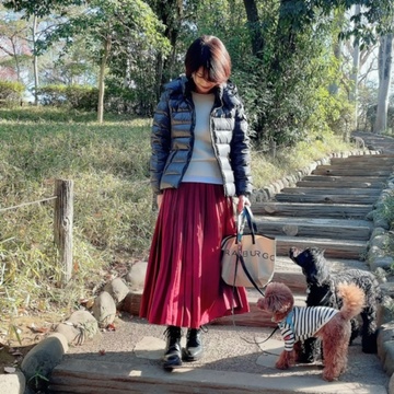 プチプラフェミニンなお散歩コーデ