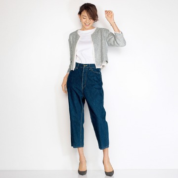 最旬カラーで着こなしを新鮮に！「MADISONBLUE」シルバーのクロップトオープンジャケット