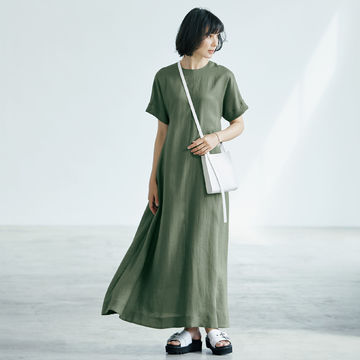 素肌に心地いい「池田奈加子×SACRA」リネンボイルワンピース