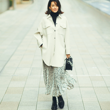 カラーレスでも着こなしに華を添える！プリントスカート＆レーススカート【華コンシャスなトップス&スカート】